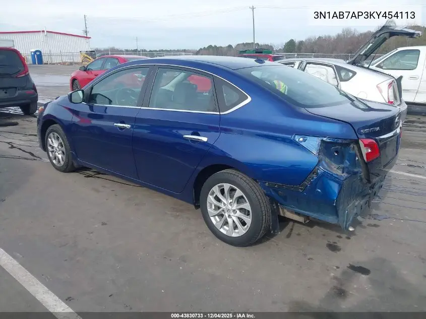 3N1AB7AP3KY454113 2019 Nissan Sentra Sv