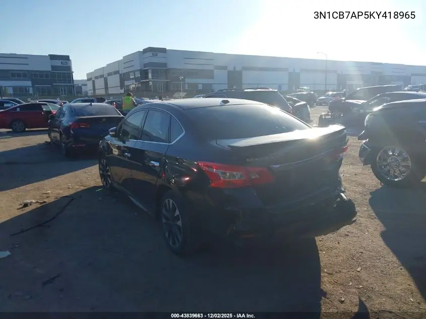 3N1CB7AP5KY418965 2019 Nissan Sentra Sr Turbo