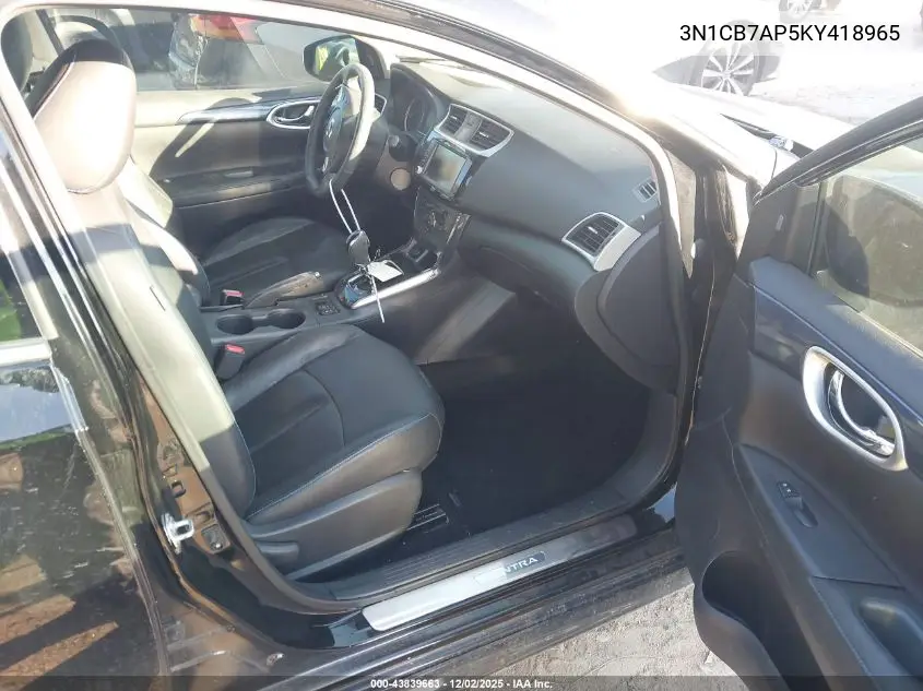 3N1CB7AP5KY418965 2019 Nissan Sentra Sr Turbo
