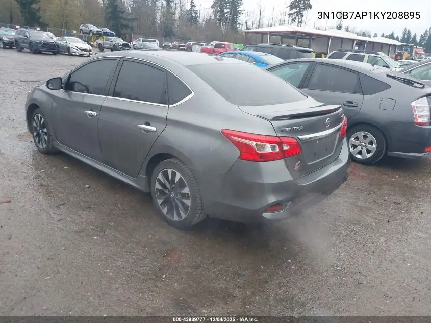 3N1CB7AP1KY208895 2019 Nissan Sentra Sr Turbo