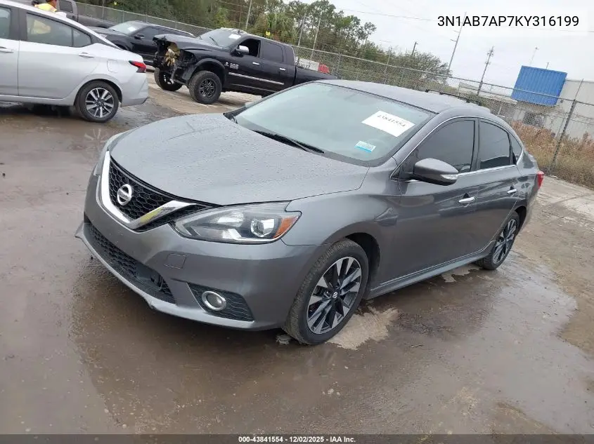 3N1AB7AP7KY316199 2019 Nissan Sentra Sr