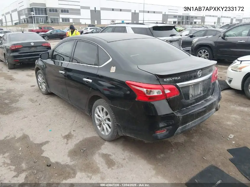 3N1AB7APXKY233172 2019 Nissan Sentra S