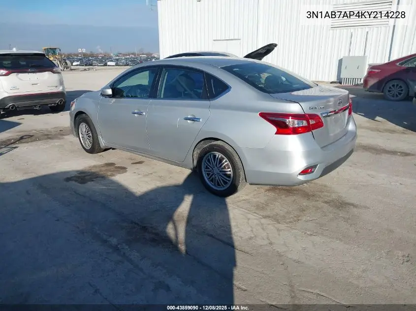 3N1AB7AP4KY214228 2019 Nissan Sentra S