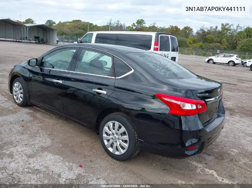 3N1AB7AP0KY441111 2019 Nissan Sentra S