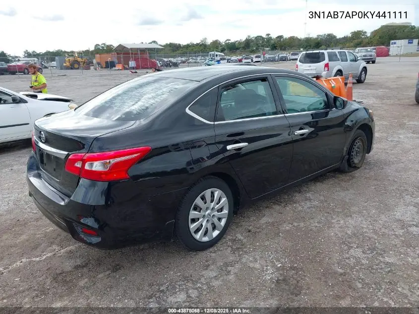 3N1AB7AP0KY441111 2019 Nissan Sentra S