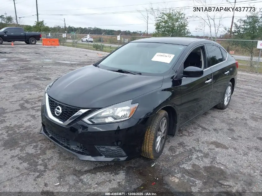 3N1AB7AP4KY437773 2019 Nissan Sentra Sv