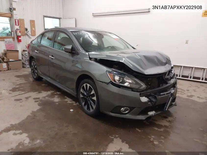 3N1AB7APXKY202908 2019 Nissan Sentra Sr