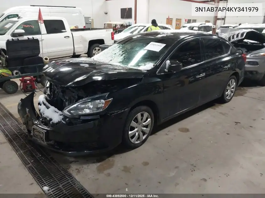 3N1AB7AP4KY341979 2019 Nissan Sentra S