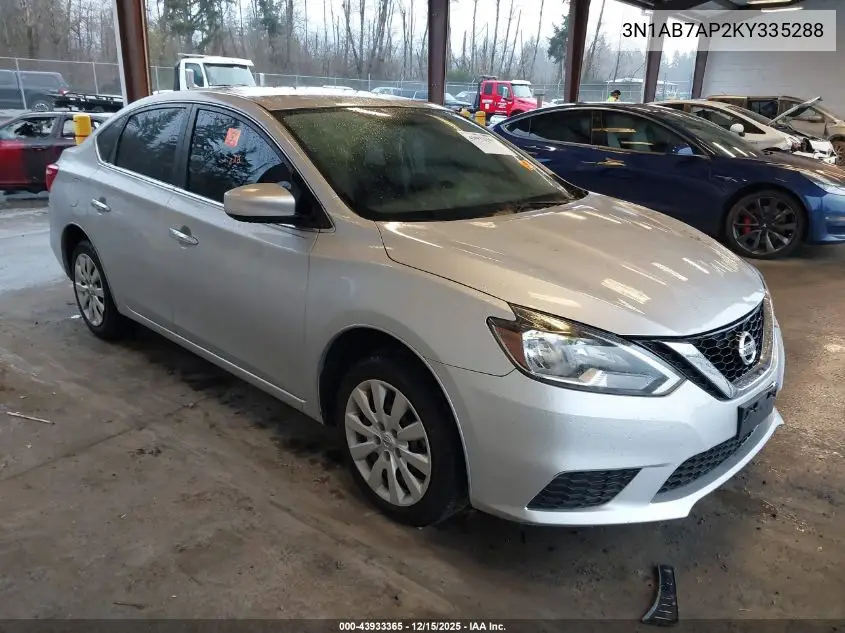 3N1AB7AP2KY335288 2019 Nissan Sentra S