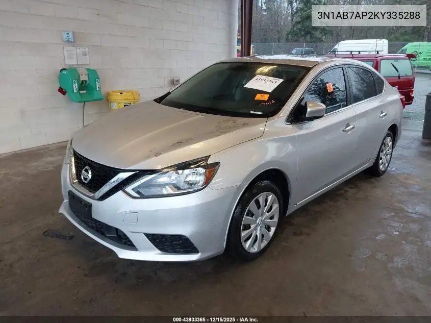 3N1AB7AP2KY335288 2019 Nissan Sentra S