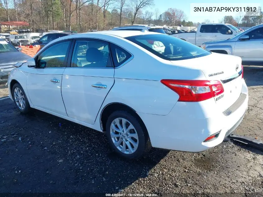 3N1AB7AP9KY311912 2019 Nissan Sentra Sv