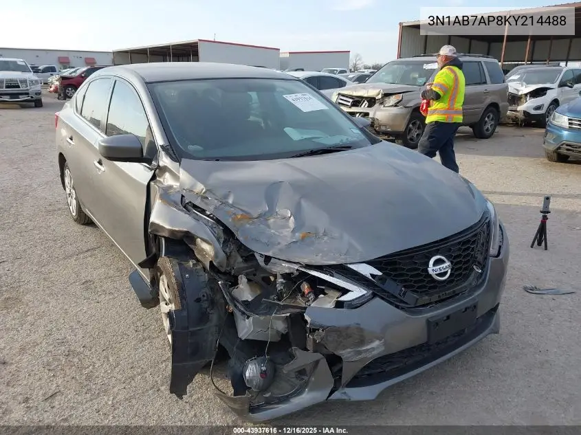 3N1AB7AP8KY214488 2019 Nissan Sentra S