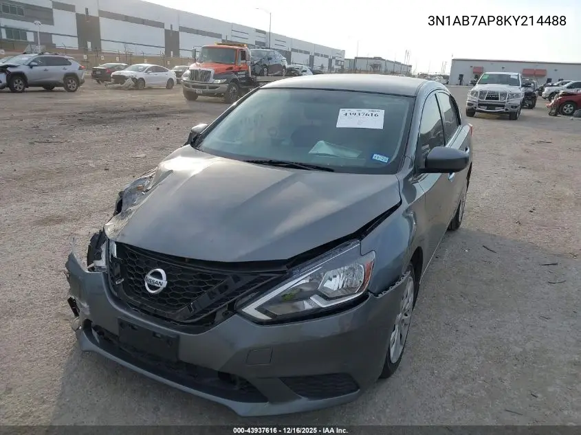 3N1AB7AP8KY214488 2019 Nissan Sentra S