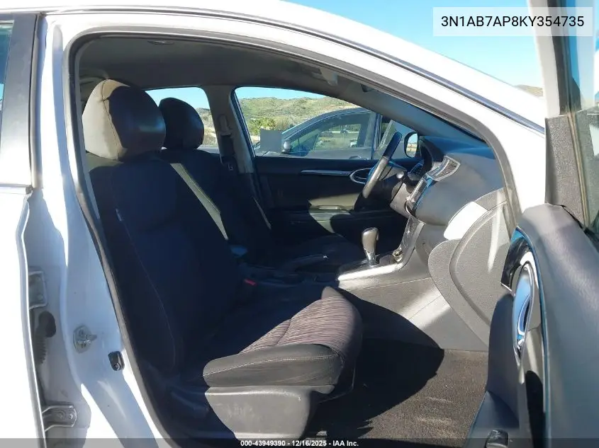 3N1AB7AP8KY354735 2019 Nissan Sentra Sv
