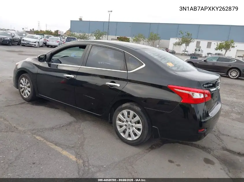 3N1AB7APXKY262879 2019 Nissan Sentra S