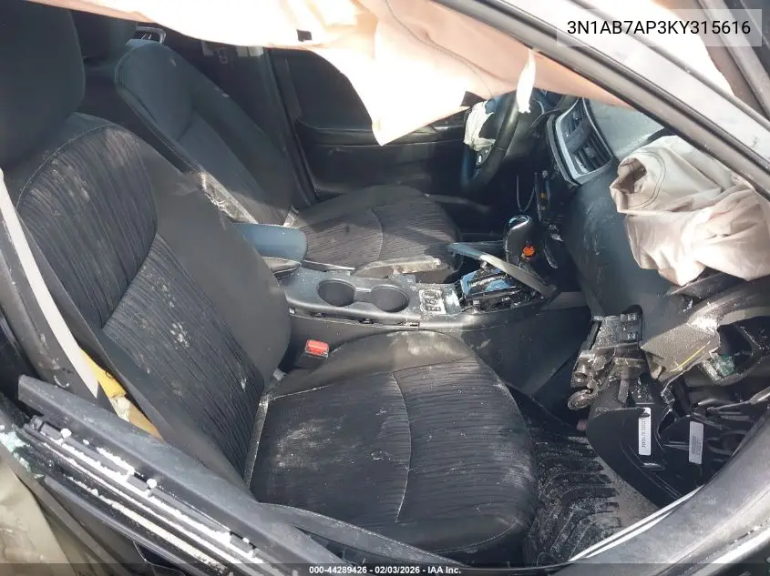 3N1AB7AP3KY315616 2019 Nissan Sentra Sv