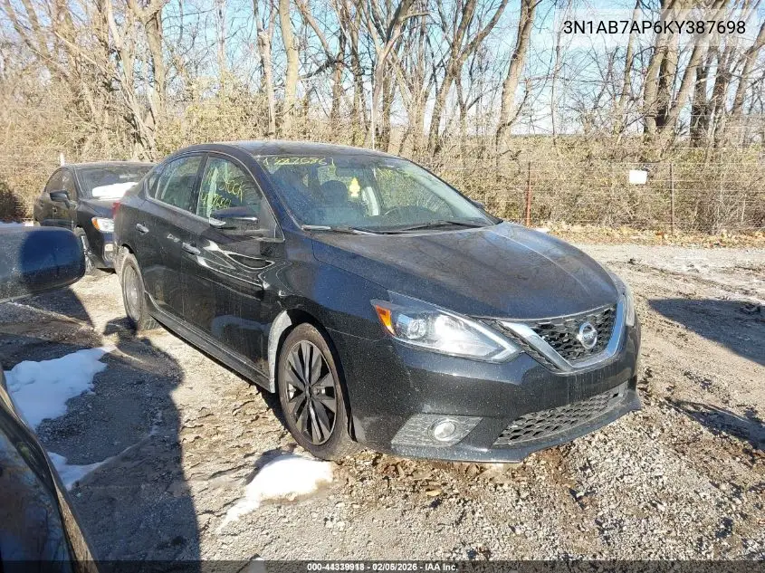3N1AB7AP6KY387698 2019 Nissan Sentra Sr