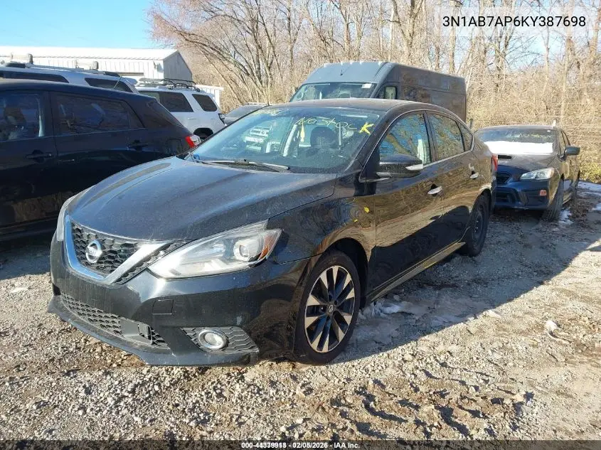 3N1AB7AP6KY387698 2019 Nissan Sentra Sr