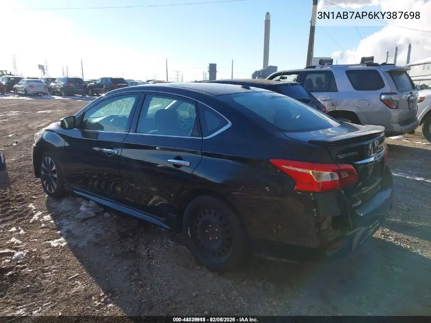 3N1AB7AP6KY387698 2019 Nissan Sentra Sr