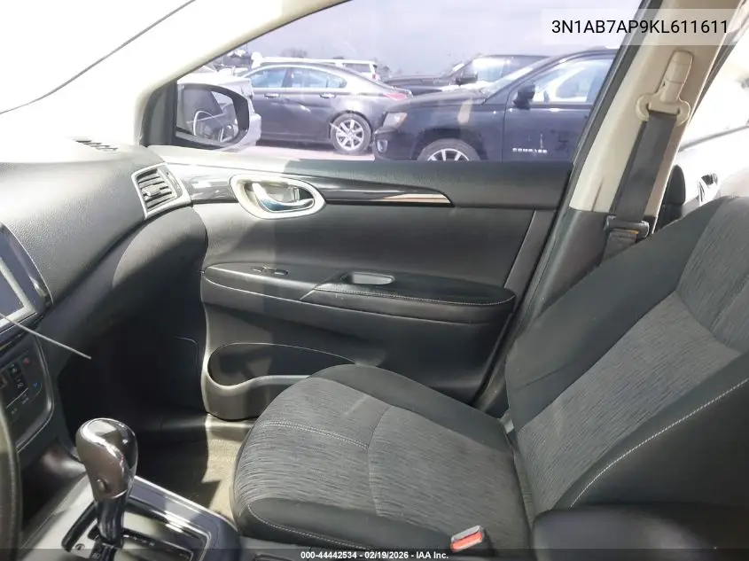 3N1AB7AP9KL611611 2019 Nissan Sentra Sv