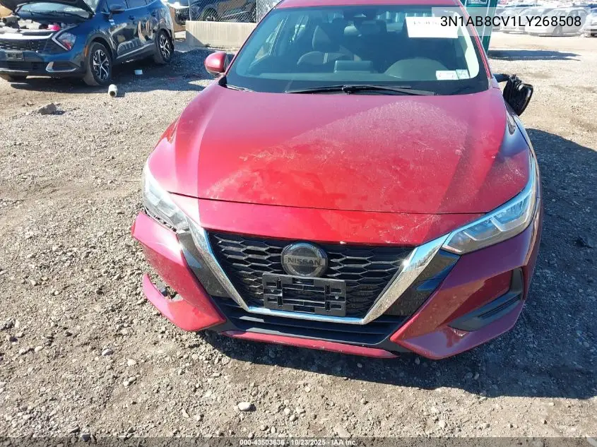 3N1AB8CV1LY268508 2020 Nissan Sentra Sv Xtronic Cvt