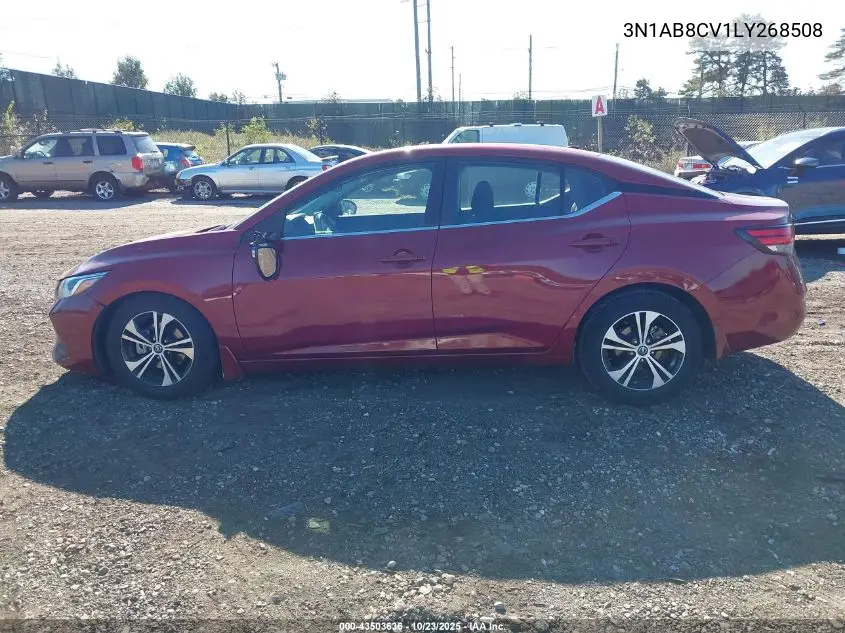 3N1AB8CV1LY268508 2020 Nissan Sentra Sv Xtronic Cvt