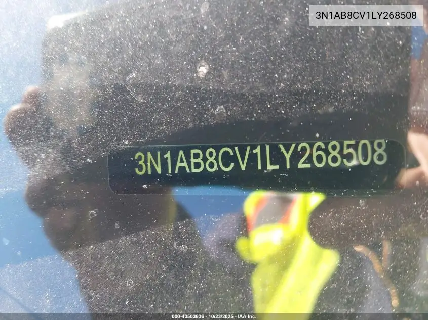3N1AB8CV1LY268508 2020 Nissan Sentra Sv Xtronic Cvt