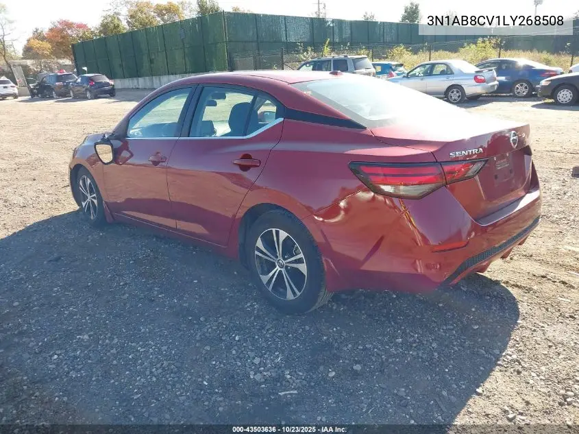 3N1AB8CV1LY268508 2020 Nissan Sentra Sv Xtronic Cvt