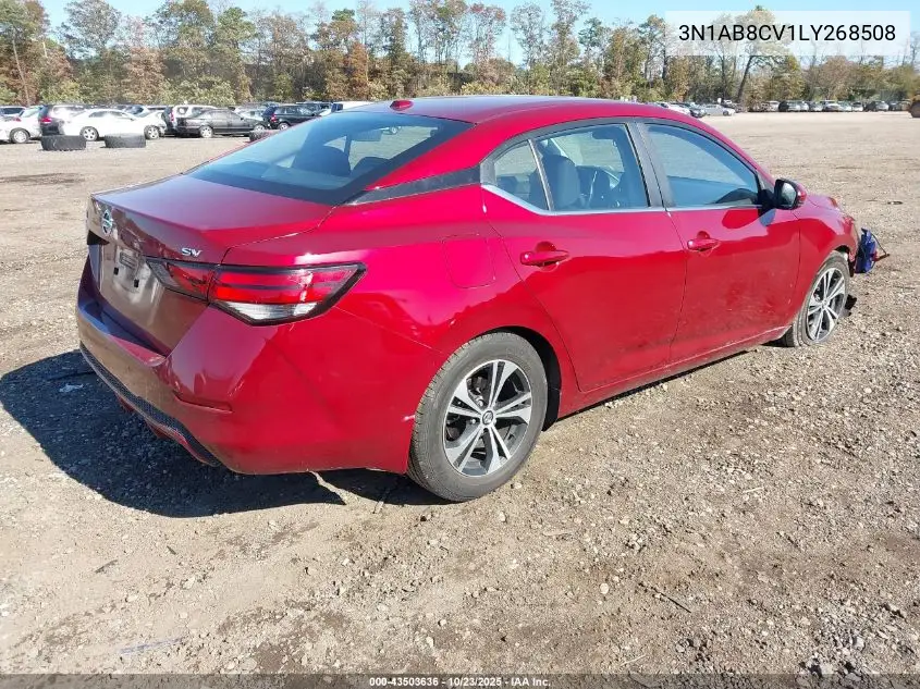 3N1AB8CV1LY268508 2020 Nissan Sentra Sv Xtronic Cvt
