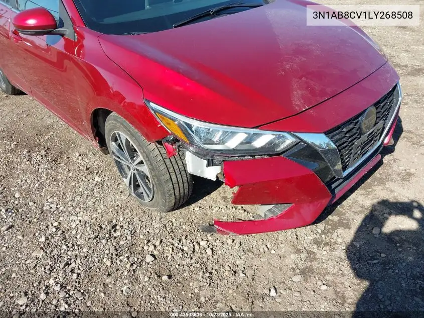 3N1AB8CV1LY268508 2020 Nissan Sentra Sv Xtronic Cvt