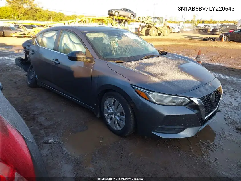 3N1AB8BV7LY220643 2020 Nissan Sentra S Xtronic Cvt