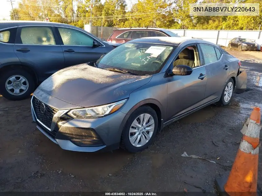 3N1AB8BV7LY220643 2020 Nissan Sentra S Xtronic Cvt