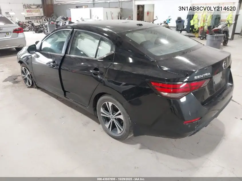 3N1AB8CV0LY214620 2020 Nissan Sentra Sv Xtronic Cvt
