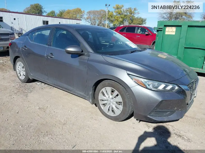 3N1AB8BV3LY224236 2020 Nissan Sentra S Xtronic Cvt