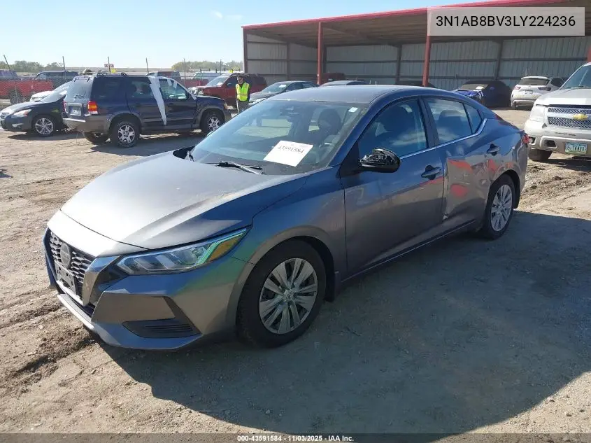 3N1AB8BV3LY224236 2020 Nissan Sentra S Xtronic Cvt