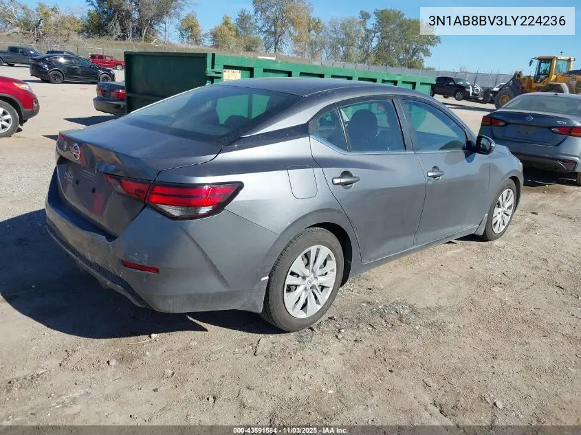 3N1AB8BV3LY224236 2020 Nissan Sentra S Xtronic Cvt