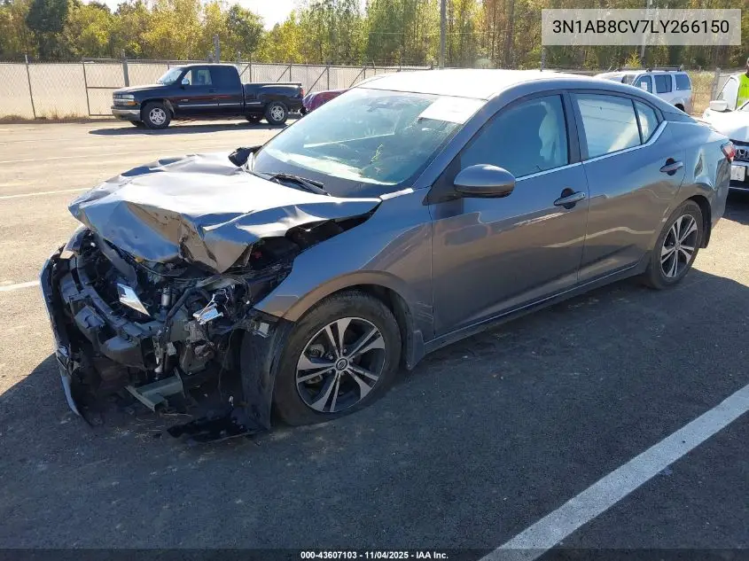 3N1AB8CV7LY266150 2020 Nissan Sentra Sv Xtronic Cvt