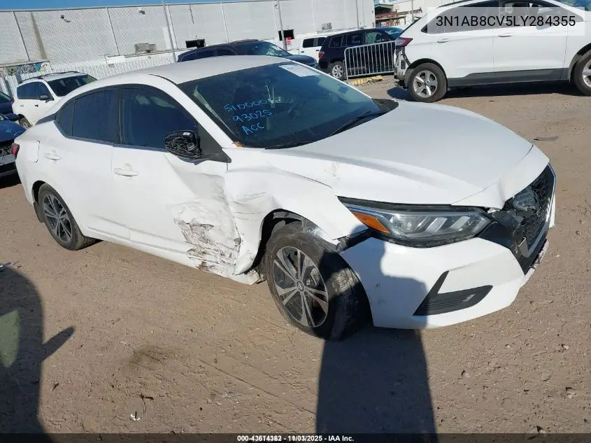 3N1AB8CV5LY284355 2020 Nissan Sentra Sv Xtronic Cvt