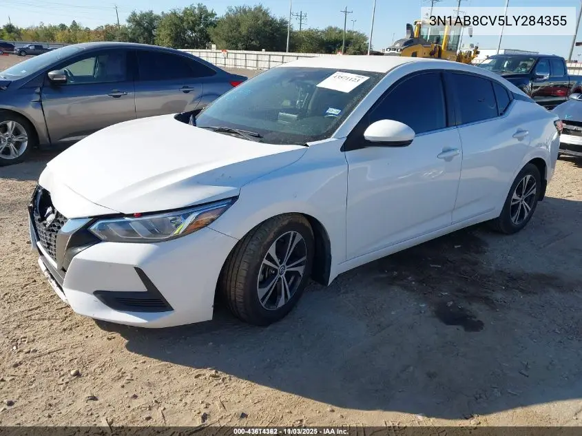 3N1AB8CV5LY284355 2020 Nissan Sentra Sv Xtronic Cvt