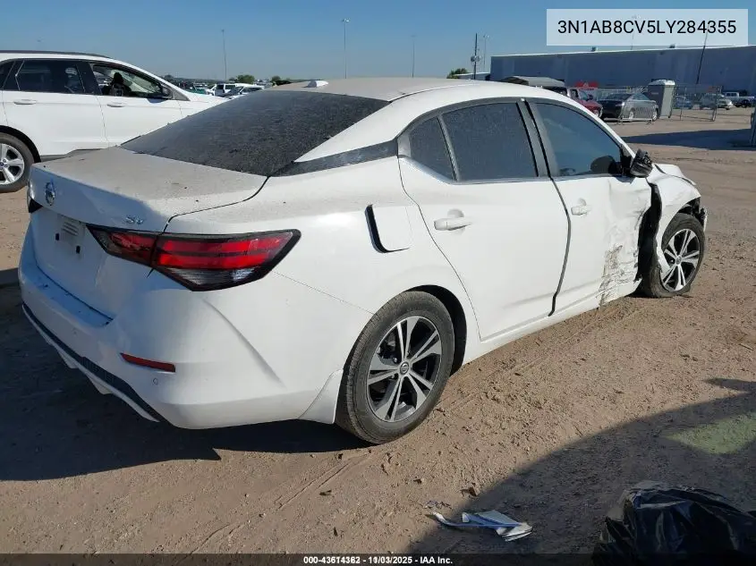 3N1AB8CV5LY284355 2020 Nissan Sentra Sv Xtronic Cvt