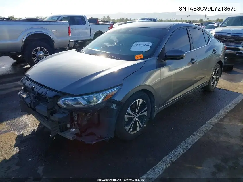 3N1AB8CV9LY218679 2020 Nissan Sentra Sv Xtronic Cvt