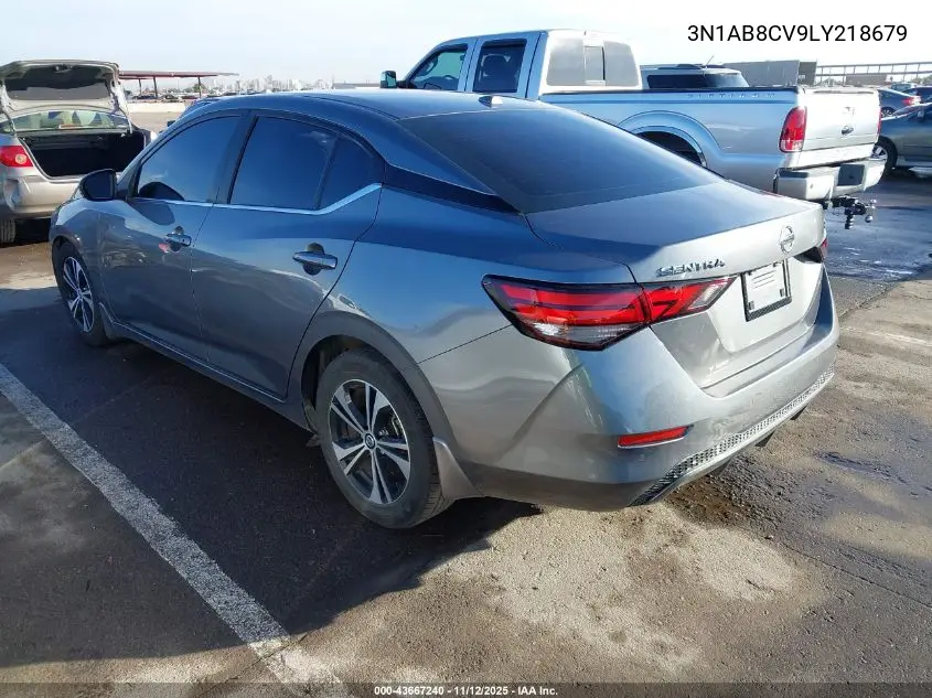 3N1AB8CV9LY218679 2020 Nissan Sentra Sv Xtronic Cvt