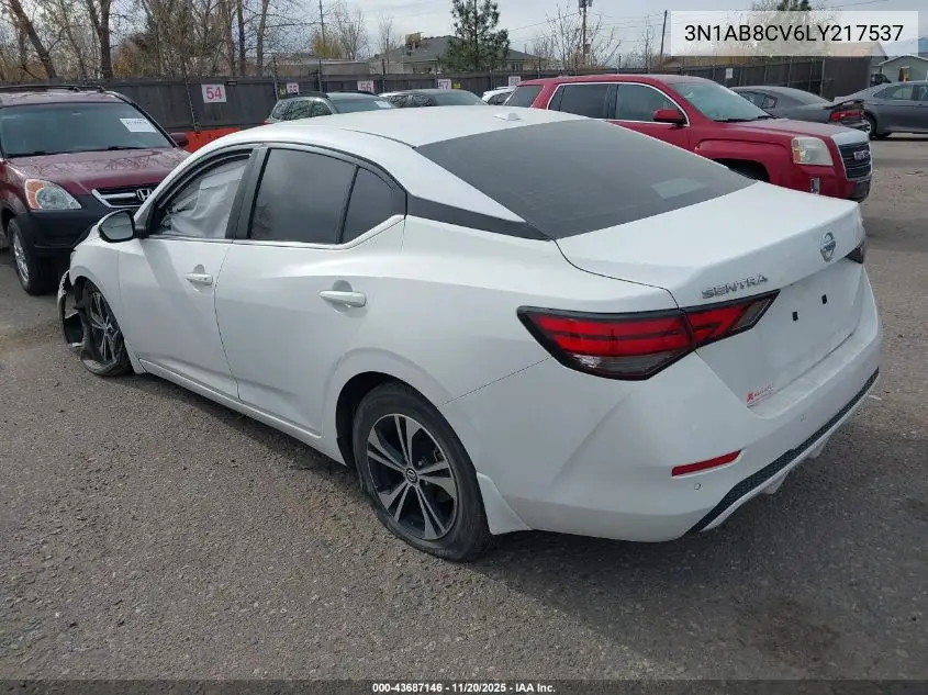 3N1AB8CV6LY217537 2020 Nissan Sentra Sv Xtronic Cvt