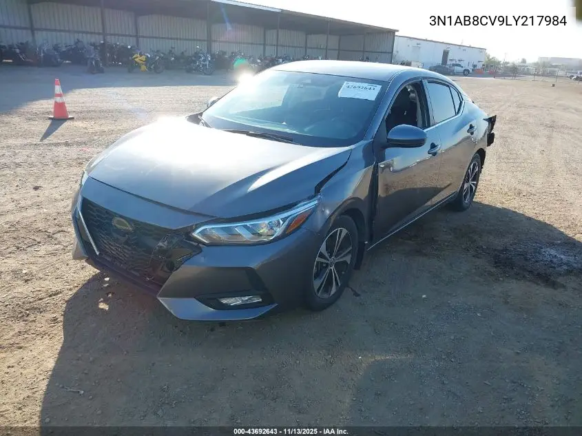 3N1AB8CV9LY217984 2020 Nissan Sentra Sv Xtronic Cvt