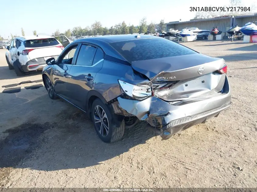 3N1AB8CV9LY217984 2020 Nissan Sentra Sv Xtronic Cvt