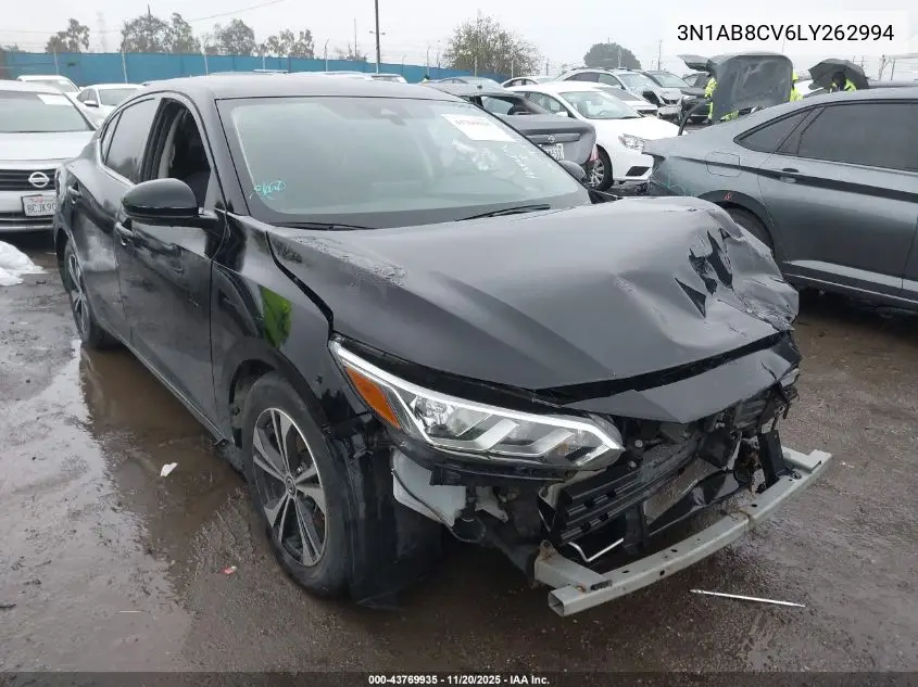 3N1AB8CV6LY262994 2020 Nissan Sentra Sv Xtronic Cvt