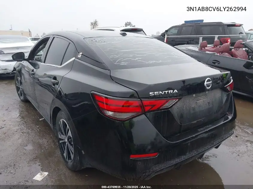 3N1AB8CV6LY262994 2020 Nissan Sentra Sv Xtronic Cvt