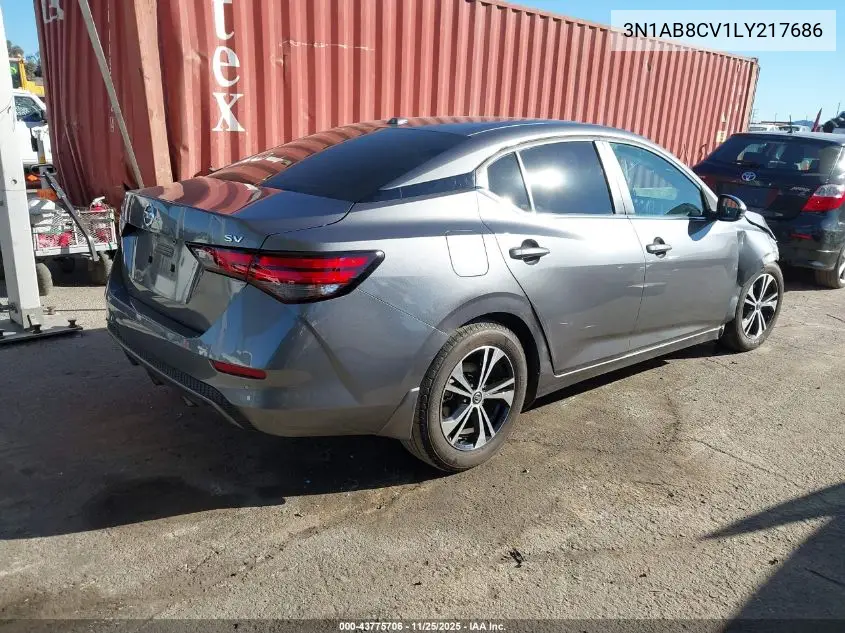 3N1AB8CV1LY217686 2020 Nissan Sentra Sv Xtronic Cvt