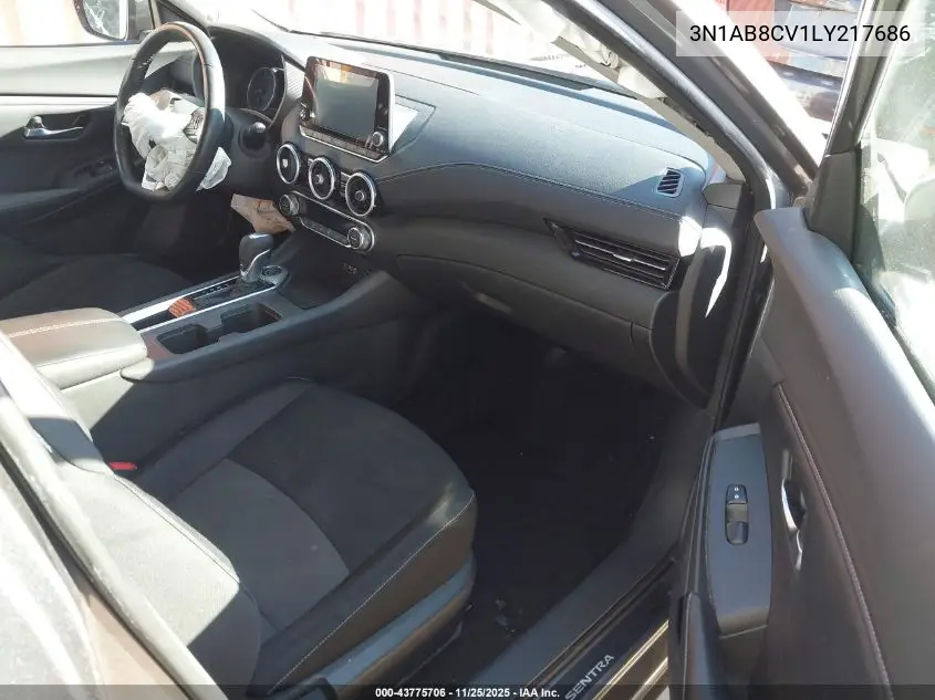 3N1AB8CV1LY217686 2020 Nissan Sentra Sv Xtronic Cvt