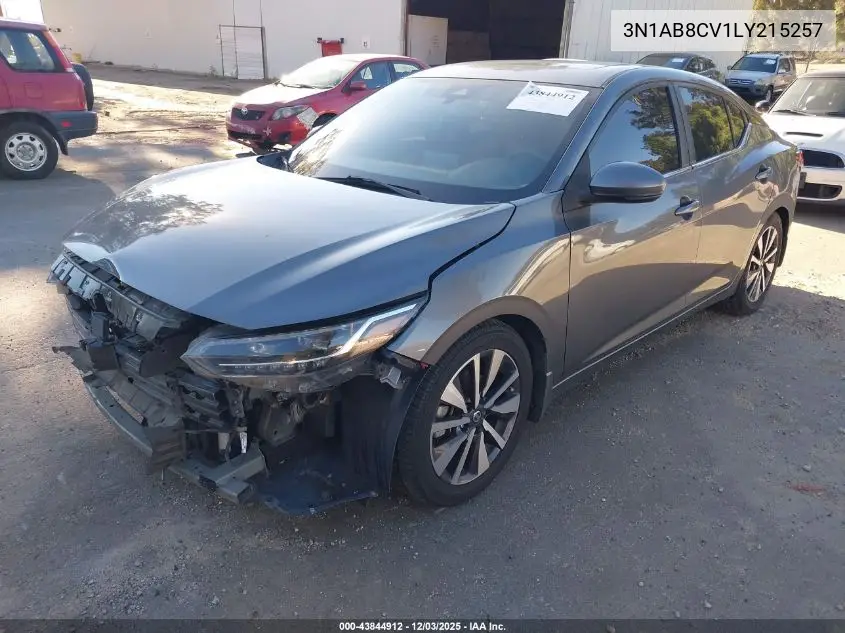 3N1AB8CV1LY215257 2020 Nissan Sentra Sv Xtronic Cvt